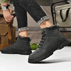 Men's high top shoes for autumn and winter, comfortable and simple design, daily office and outdoor travel shoes