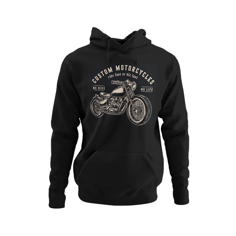 Winter Men  Motorcycle Riding Long-sleeved Sweatshirt Personalized Graphic Print Women Street Hooded Sweatshirt Trendy Top