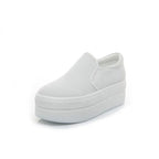 Women Flat Platform Canvas Shoes Flats Woman Casual Sneakers Girls Student Thick Soled Loafers Ladies Slip on tenis de mujer