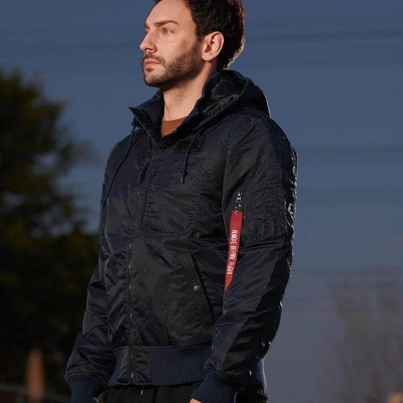 Men's winter jacket is very stylish waterproof and windproof, thickened with padded