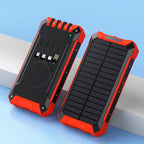 Waterproof Outdoor Solar Battery Power Bank Big Capacity 20000Mah 30000mah Emergency Wireless Power Banks with 4 Lines Universal