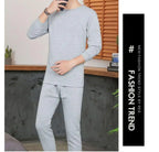 Men's round Ne Thiened Warm Underwear Set Youth Autumn Winter Thermal Clothing Long Sve Pants Home Clothes Innerwear