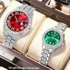 Couple Watches, 2-Piece Set Luxury Watch Set Classic Minimalist Large Dial Casual Versatile Quartz Watch Combo Set Holiday Gift