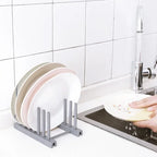 Kitchen Plates Pot Covers Home Cabinet Creative Bowl Dish Storage Rack Plastic Drain Rack Convenient and Simple