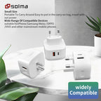 PD+USB Charger Charge For Mobile Phone Plug Charging Adapter Portable Wall Mobile Charger