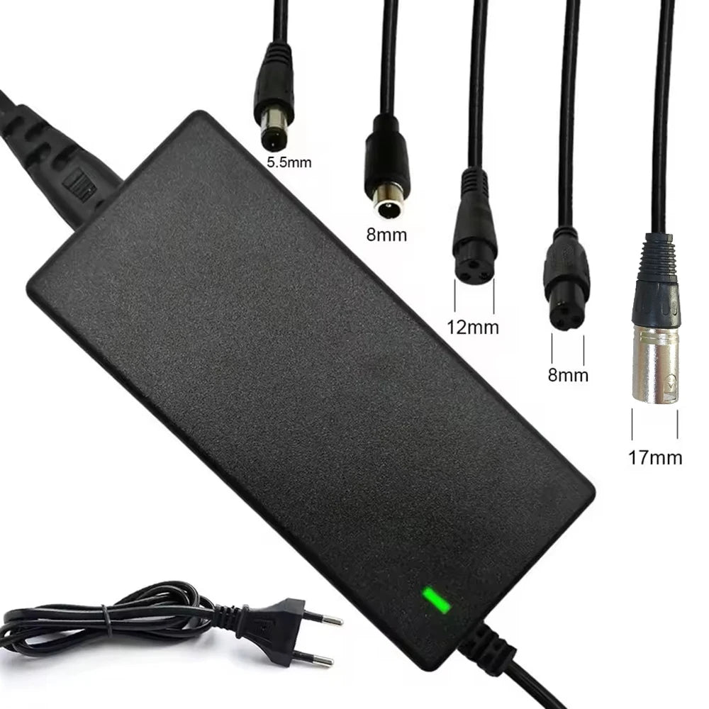 54.6V/42V 2A charger for 48V 36V li-ion Battery Charger DC Plug Adapter Connecters 10S 13S 42V 54.6V Lithium Battery Chargers