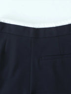 Willshela Women Fashion Solid Lace Up Side Zipper Straight Pants Vintage High Elastic Waist Female Chic Lady Trousers