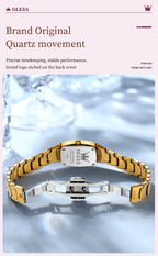 OLEVS 7006 Women's Watches Top Brand Luxury Original Quartz Montres Femmes Waterproof Tungsten Steel Case Strap Luminous Date