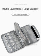 Electronics Protective Storage Bags for Cable Organizer Bag Handheld Tech Pouch for Tablet Phones & Power Banks Organizador Case