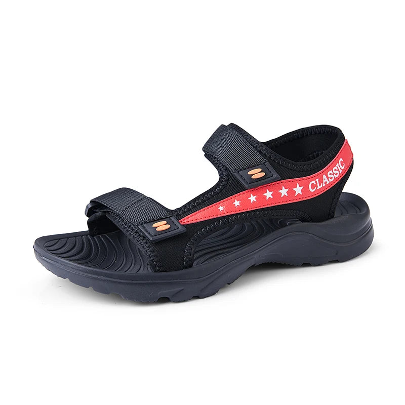 Classic summer sandals for men and women, lightweight and breathable, with Velcro trendy sandals, open-toe sandals