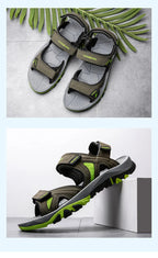 Men's Sandals 2022 Beach and Sea Casual Shoes Sandal for Men Summer Male New Slippers Wears Genuine Leather Man Flip Flops