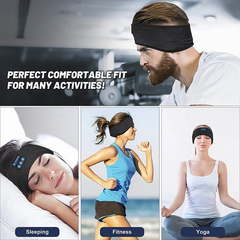Fone Bluetooth Earphones Sports Sleeping Headband Elastic Wireless Headphones Music Eye Mask Wireless Bluetooth Headset Headband