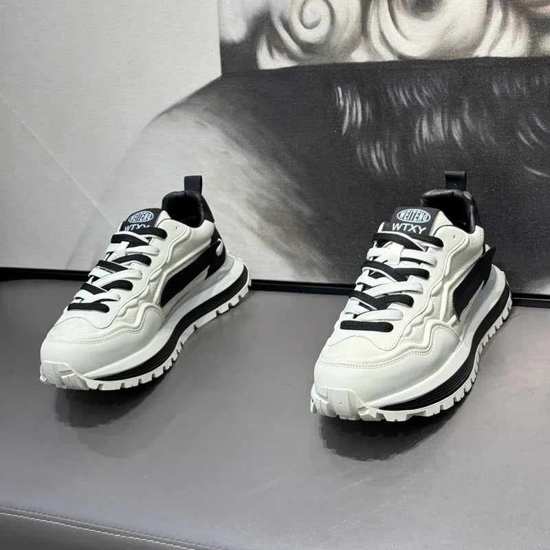 Men's Sneakers Shoes for Men Platform Sports Shoes Sports and Leisure Casual Sneaker Non-slip Fashion Wear-resistant Loafers