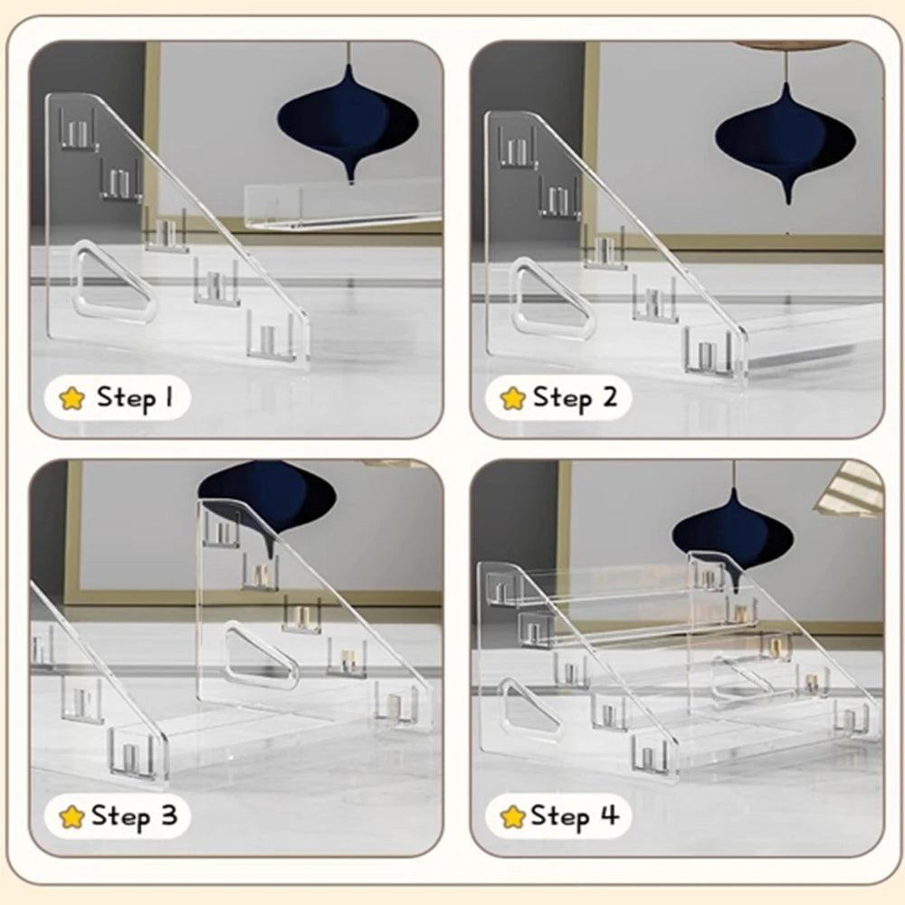 Transparent Storage Box Makeup Organizer Cosmetic Display Case Jewelry Organizer Desktop Holder Clear Makeup Organizer