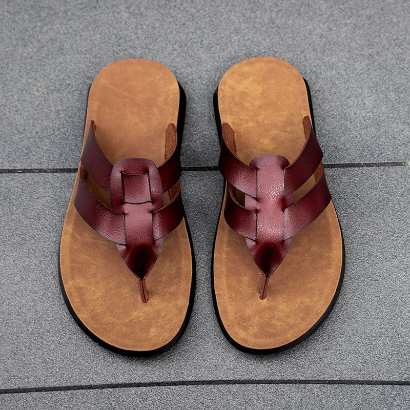 Men's High Quality Sandals Summer Men Shoes Breathable Walking Beach Slippers Outdoor Sandals Casual Fashion Male Filp Flops