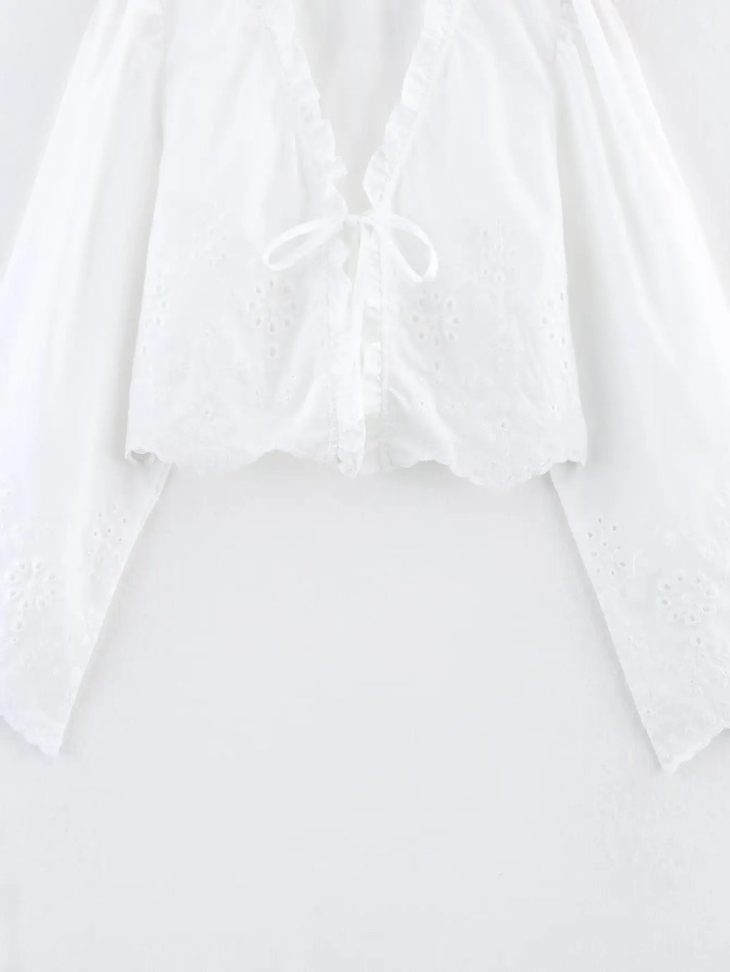 Embroidered Blouse Top Boho Chic Hawaiian Summer Vintage Ruffle Crop Shirts Female Elegant Women's Shirt Tops Woman 2025