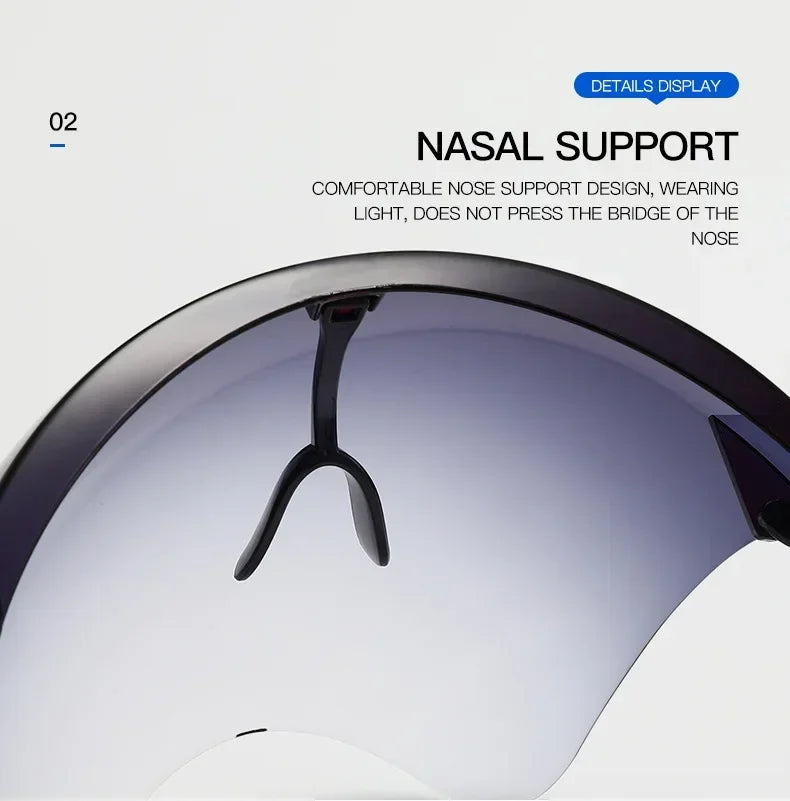 Full Face Sunglasses Mask Women Men Protective Faceshield Glasses Goggles Covered Spherical Lens Anti-Spray Cycling Sunglasses