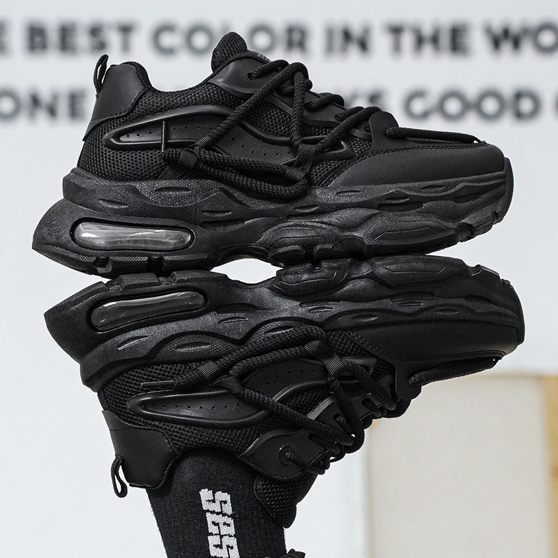 Fashion Shoes For Men White Sneakers Male Platform Walking Shoes Punk Lace Up Outdoor Men’s Outdoor Breathable Sneakers