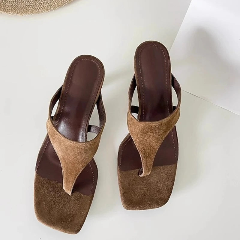 Women Slippers 2025 New Summer Flip Flops Ladies Heels Sandals Outdoor Beach Slides Women Slippers Bohemian Zapatos De Mujer