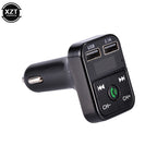 Handsfree Car Kit Wireless Bluetooth-compatible 5.0 FM Transmitter LCD MP3 Player Car Accessories Dual USB Charger FM Modulator