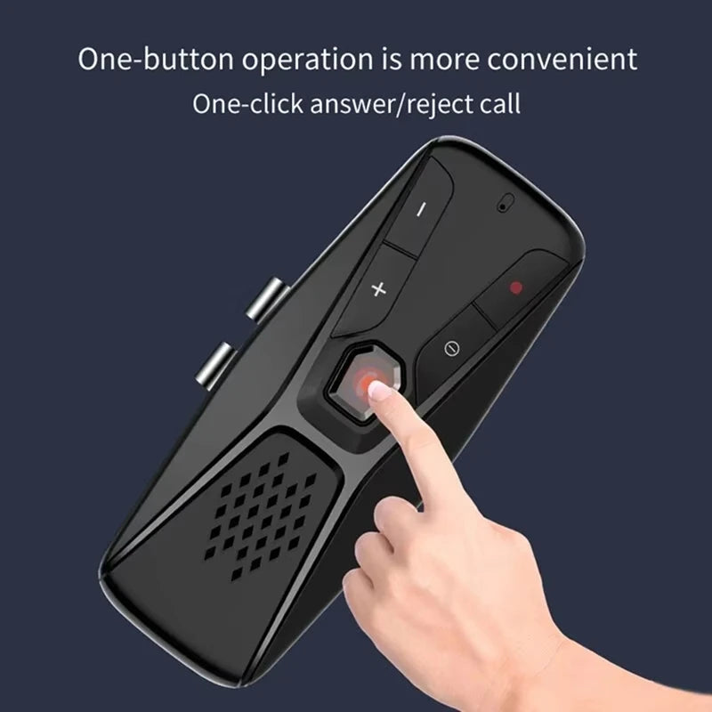 A99E-Wireless Car Kit Handsfree Calling Speakerphone Automatic Shut Down And Auto Connect Voice Assistance With Visor Clip