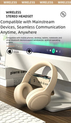 Wireless Bluetooth Headphones Over Ear HIFI Stereo Headsets Noise Reduction Sports Gaming Earphones Music Player with Mic gifts