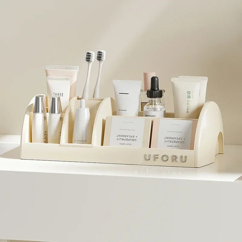 Cosmetics Storage Box Home Dressing Table Desktop Large Capacity Multi-functional Skin Care Products Compartment Shelf