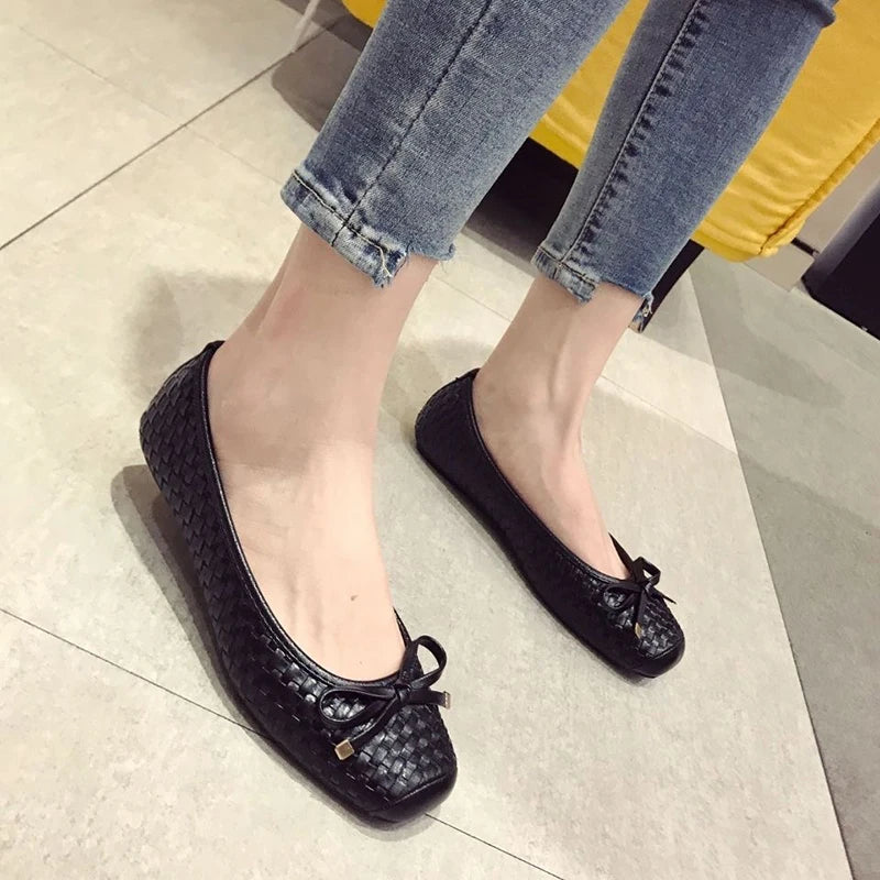 Fashion Flats for Women Boat Shoes Women Flats Elegant Office Ladies Shoes Soft Comfortable Big Size 41 A2272