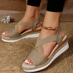 Summer Woman's Sandals Fashion Open Toe Women Wedges Sandals Comfortable Beach Shoes Outdoor Anti-Slip Platform Shoes for Women