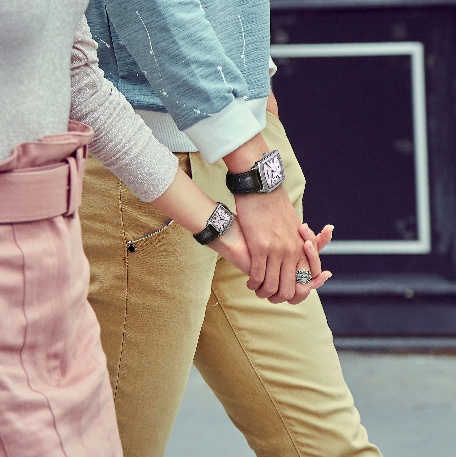 Couple Woman & Men Casual Watches Luxury Brand Square Dial Fashion Leather Strap Lover's Dress Quartz Watch Relogios Femininos