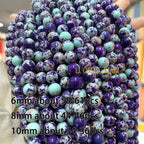 Natural Stone Purple Blue Sea Sediment Jasper Turquoise Abacus Square Spacer Beads for Jewelry Making DIY Bracelet Accessories
