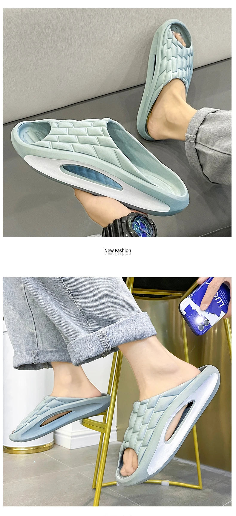 Men's and Women's Slippers Are Lightweight Soft Soled Comfortable for Indoor and Outdoor Wear and Fashionable