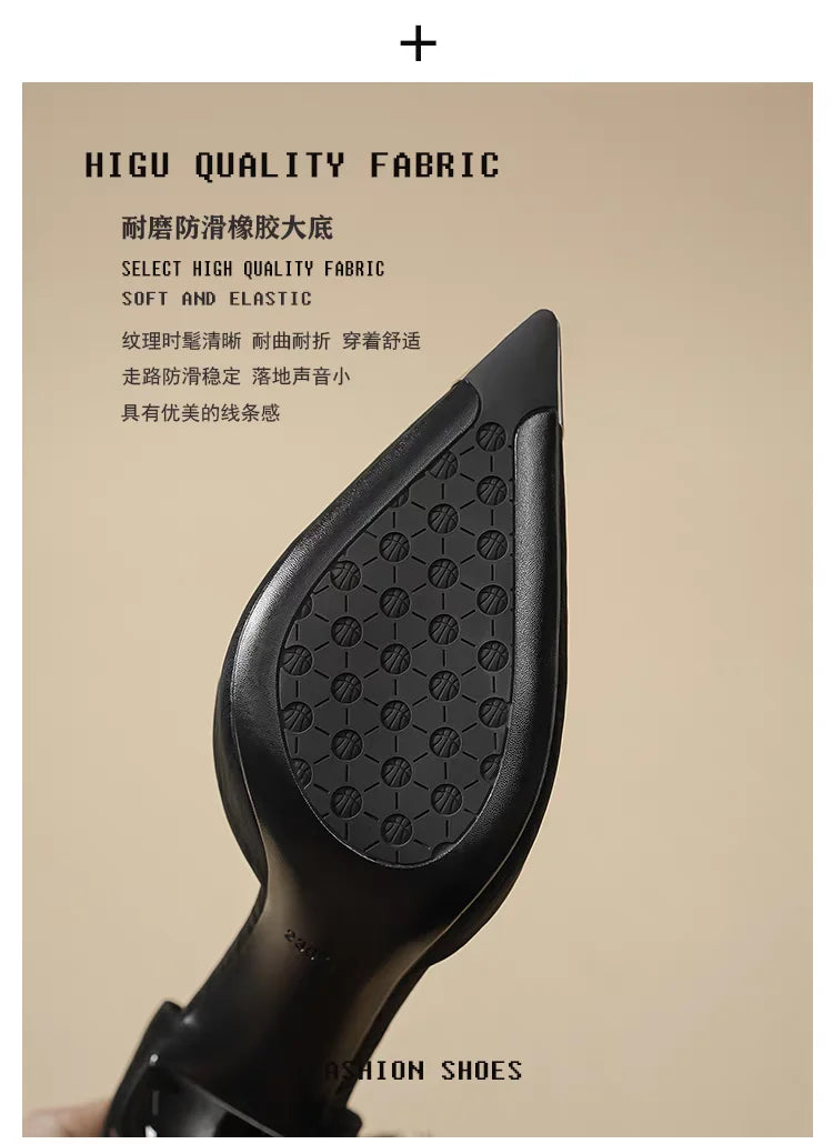 Women High Heels Sandals Pointed Toe Shoes Sexy Slingback Woman Slippers Summer 2025 Trend Designer Dress Pumps Sandalias Mujer