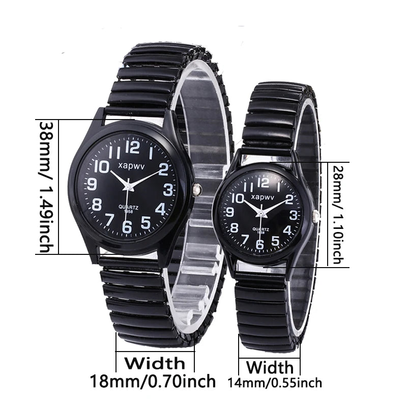 Casual Couple Watches Men Arabic Numerals Fashion Ladies Watch Quartz Wristwatch Pair