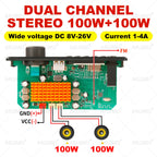 Handsfree 200W Amplifier Bluetooth DIY MP3 Decoder board 12V Wireless Car MP3 Player Record USB TF AUX FM Radio Folder Switching