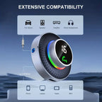 Handsfree Calling Car Kit Bluetooth Wireless Receiver 3.5mm Aux Wireless Music Receiver Support Connecting 2 Devices Car Adapter