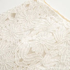 Women's Embroidery Crochet Hollow Shirts High Waist Skirt Suit Suit Mesh O-neck Full Sleeve Blouse Solid Color Skirt Set