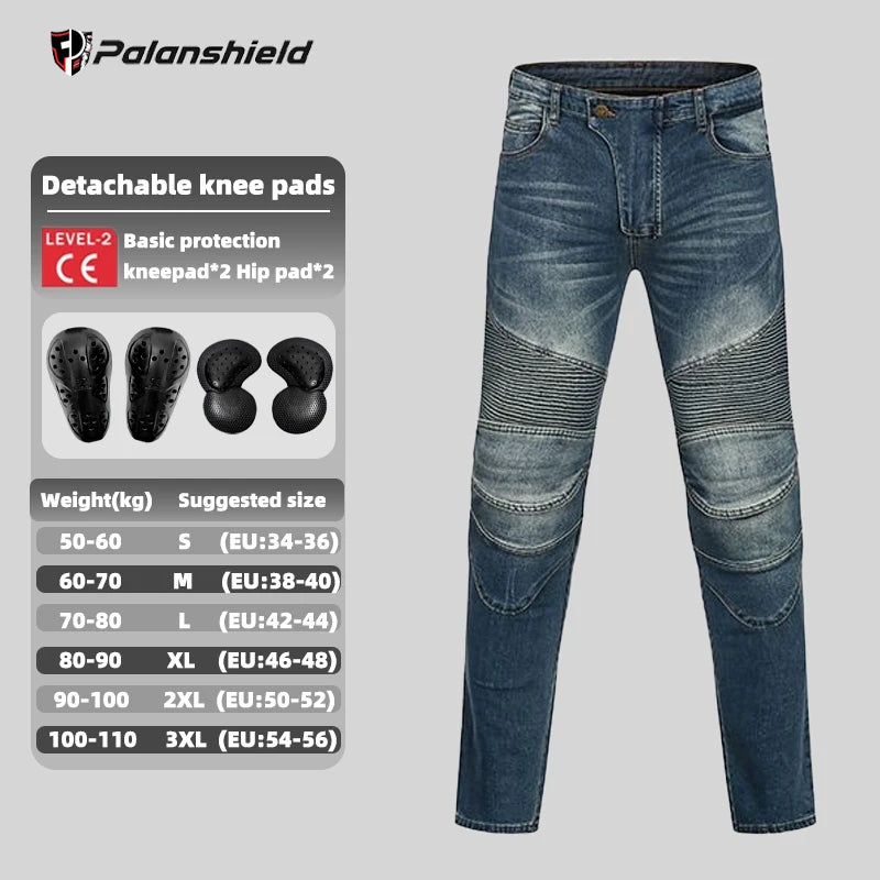 Motorcycle Pants Men Moto Jeans Protective Gear Riding Touring Motorbike Trousers Motocross Pants Pantalon for All Seasons