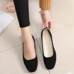 Woman Flats Casual Round Toe Cute Flats Flock Mocasines Ballerina Church Flats Female Suede Elegant Soft Sole Mom Shoes