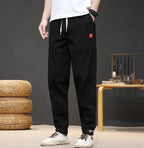 Trousers Skinny Autumn And Winter Plain Male Sports Pants Slim Cropped Men's Sweatpants Tights Aesthetic Hot Aesthetic Hot Loose