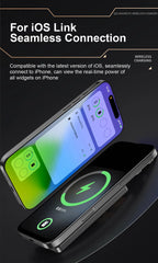 3 In 1 Magnetic Power Bank battery QI 15W Wireless Fast Charing With Intelligent  LCD Screen for iPhone 12-17 Pro Watch Airpods