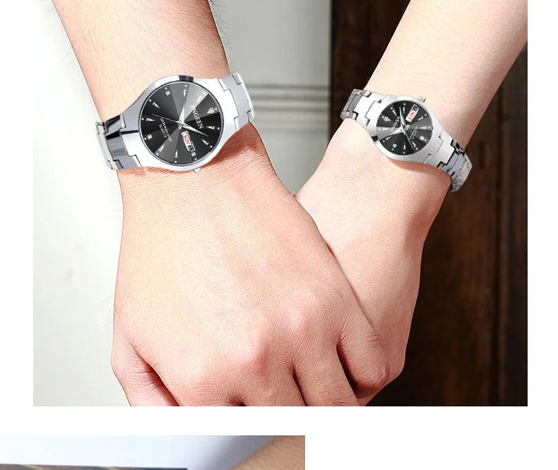 2023 FNGEEN 5808 Relogio Feminino Couple Watch Men Quartz watch for Lovers Luxury Womens wristwatch Stainless Steel Waterproof