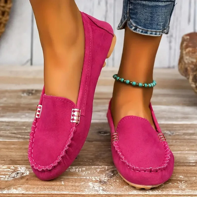 New Women's Casual Flat Shoes Spring and Autumn Flat Loafers Women's Shoes Fashion Non-slip Soft Round-toe Denim Flat Shoes