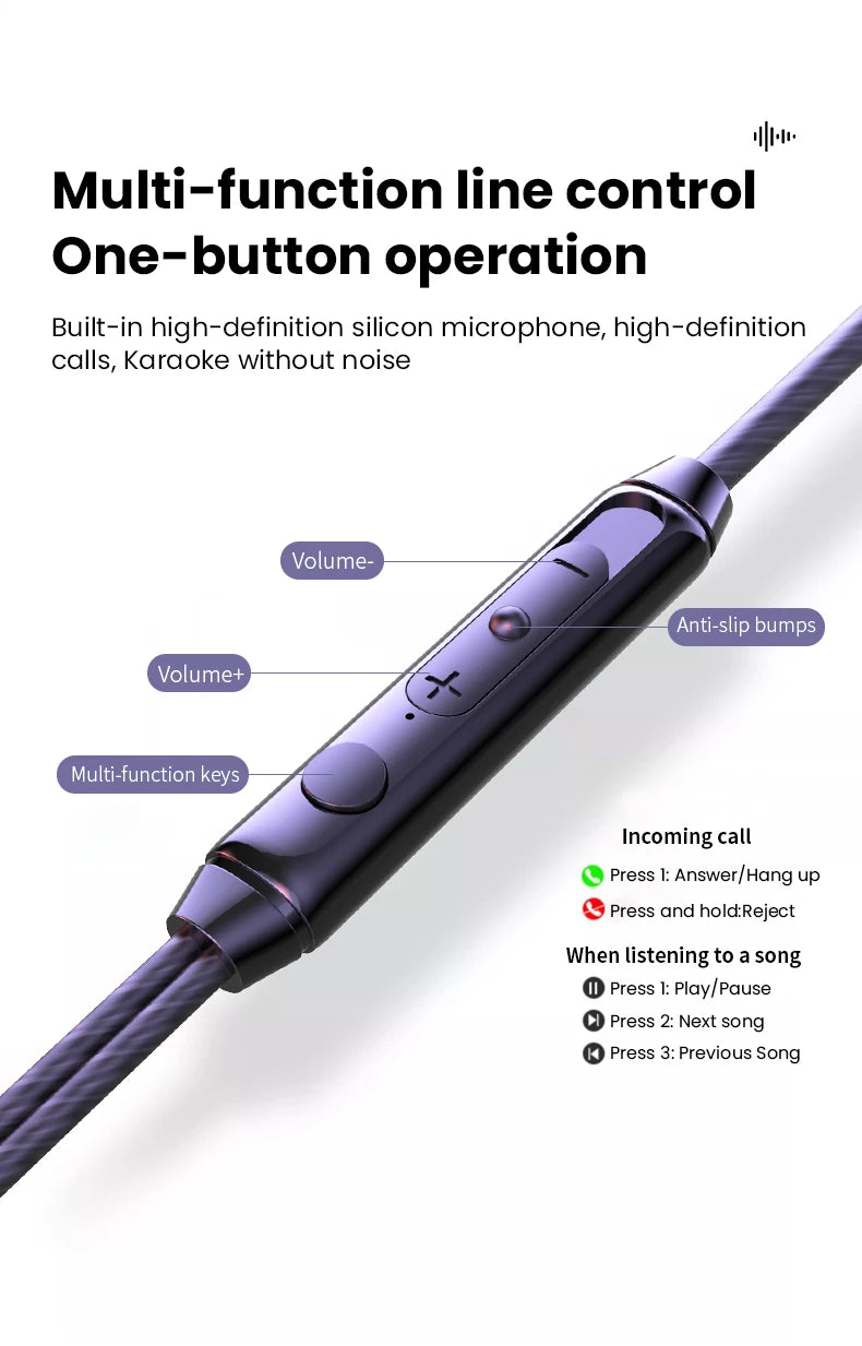 In-Ear Earbuds High Quality Headset 2 Color Optional Built-In Microphone In-Ear Wired Earphone for Phone Computer Headphone