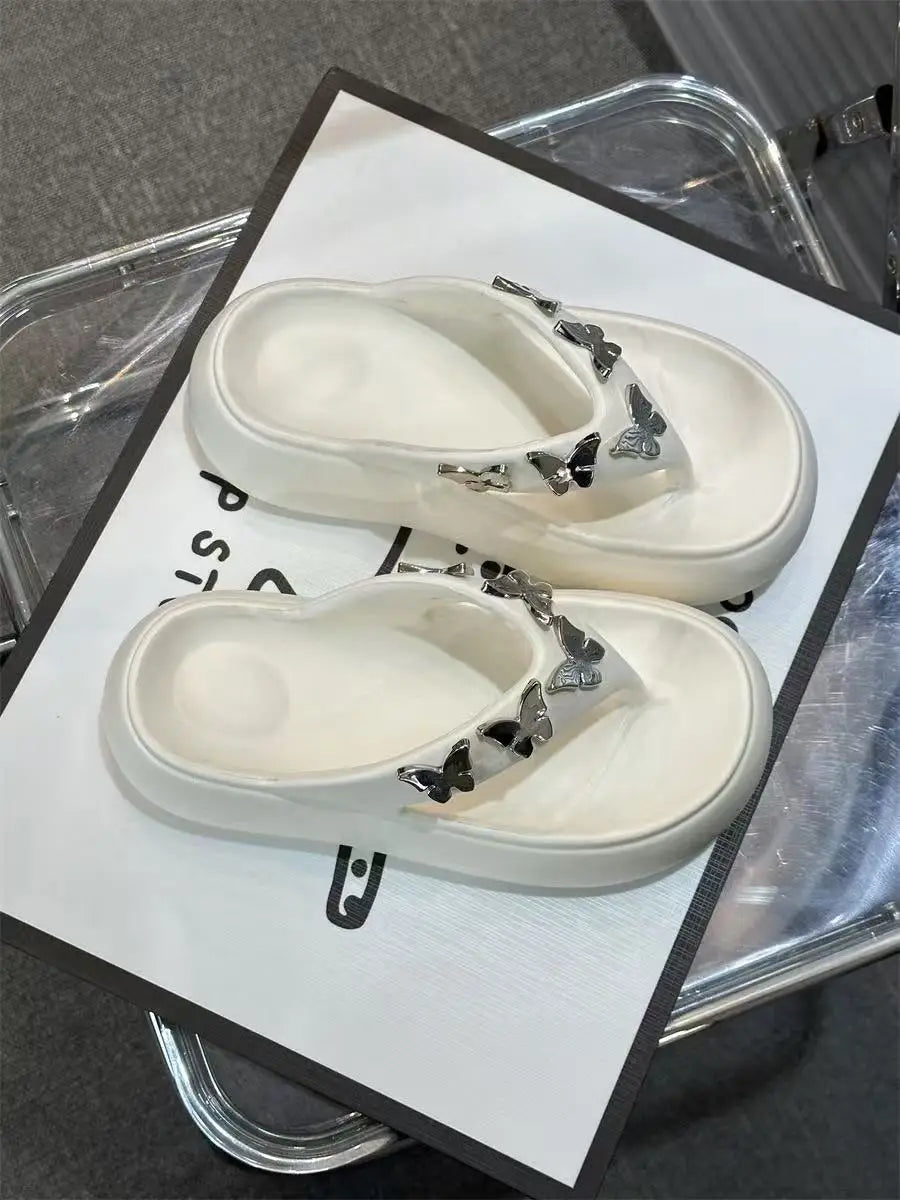 Woman flip flops Popular Design Shoes 2025 trend Casual Platform Sandals non-slip Outdoor slippers Unique features Flat sandals