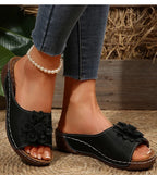 Women's Sandals Wedges Heels Sandals Summer 2025 Platform Sandalias Mujer Soft Heeled Slippers Summer Shoes Woman Footwear Women