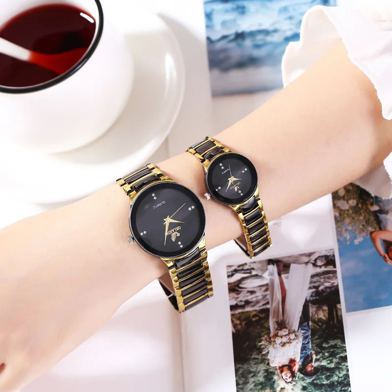 Couple Watches Women Luxury Famous Brand Lover's Watch For Men Casual Stainless Steel Watches Ladies Wristwatch Relogio Feminino