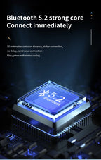 Bluetooth 5.2 Business Wireless Headphone Ear-Hook Mini HIFI Bass Noise Cancelling Earphone With Mic Sport Game Headset