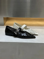 Women Sandals Pointed Toe  Flats Hollow Loafers Shoes Fashion Elegant Summer Woman Shoes Brand Casual Cozy Женские Сандалии