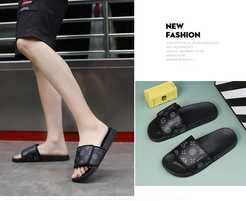 Slides Shoes for Men 2024 Slippers House Man Comfortable Men's Sandal Living Room Slippers Walk Around Home Flip Flop Slipper